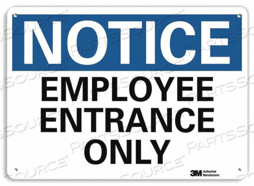 OEM#: U5-1182-NA_10X7ЗНАК УВЕДОМЛЕНИЯ ТОЛЬКО ДЛЯ СОТРУДНИКОВ 7 X10 от Lyle Signs Inc.