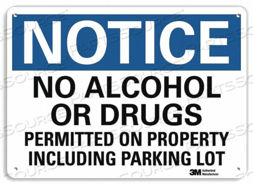 OEM#: U5-1339-NA_10X7ЗНАК УВЕДОМЛЕНИЯ 10 ШX7 В ТОЛЩИНА 0,04 от Lyle Signs Inc.