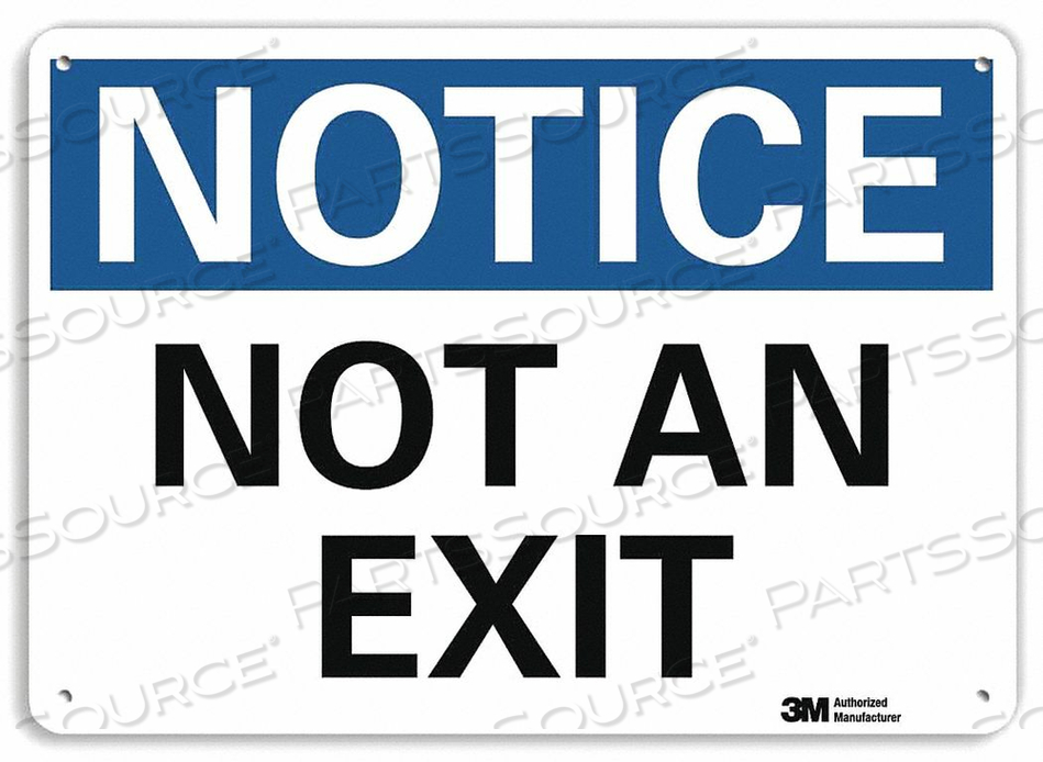 OEM#: U5-1430-RA_10X7ЗНАК ОБЪЯВЛЕНИЯ НЕ ЯВЛЯЕТСЯ ВЫХОДОМ 7 X10 от Lyle Signs Inc.