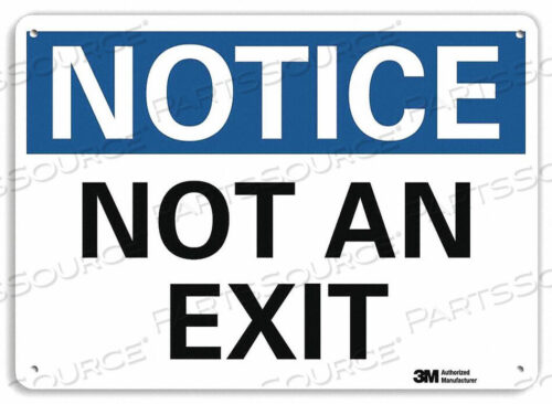 OEM#: U5-1430-RA_14X10ЗНАК ОБЪЯВЛЕНИЯ «НЕ ВЫХОД» 10 X14 от Lyle Signs Inc.