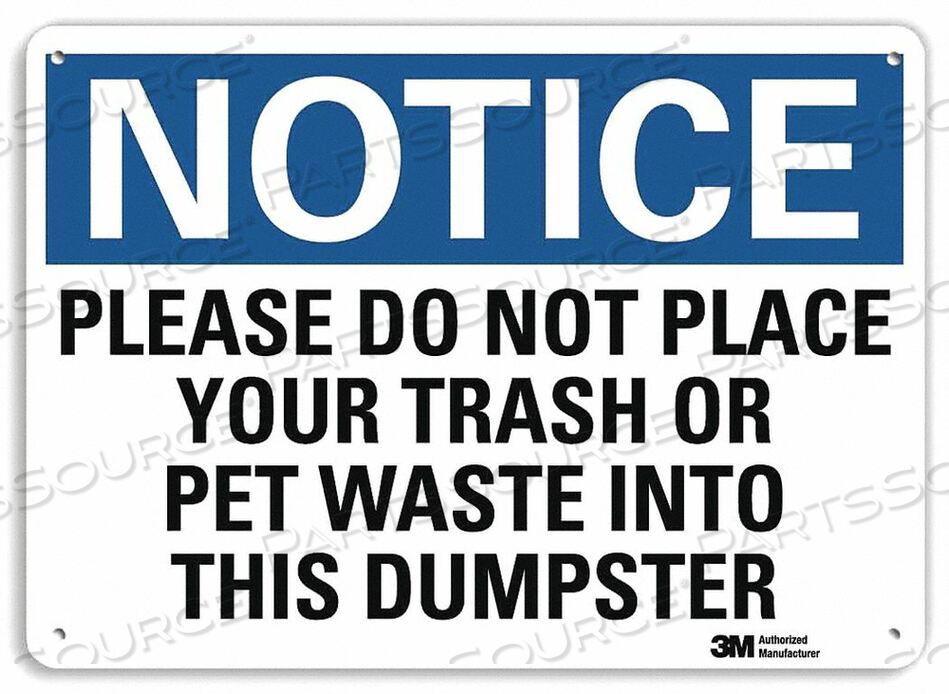 OEM#: U5-1449-RA_14X10ЗНАК ОБЪЯВЛЕНИЯ 10 X 14 АЛЮМИНИЙ от Lyle Signs Inc.