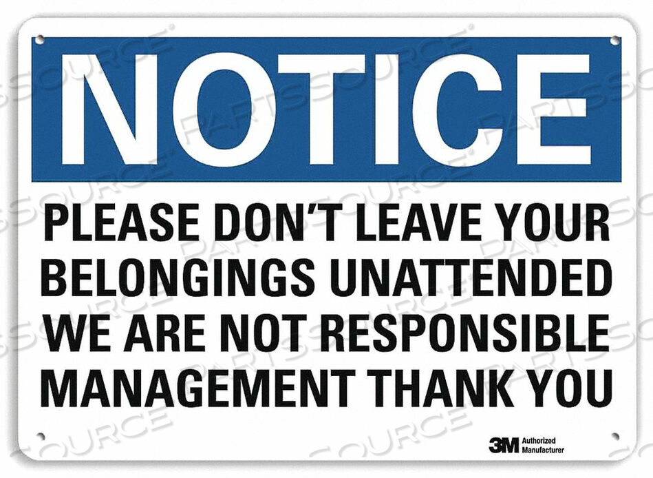 OEM#: U5-1450-RA_14X10NOTICESIGN RECYCLDREFLECALUM 14INWX10INH by Lyle Signs Inc.