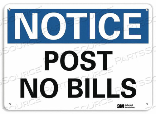 OEM#: U5-1465-NP_14X10ЗНАК ОБЪЯВЛЕНИЯ 14 Ш X 10 В ТОЛЩИНА 0,055 от Lyle Signs Inc.