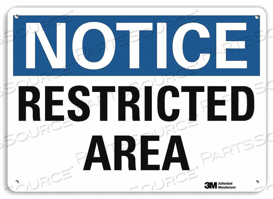 OEM#: U5-1484-NA_10X7ЗНАК УВЕДОМЛЕНИЯ 10 ШX7 В ТОЛЩИНА 0,04 от Lyle Signs Inc.