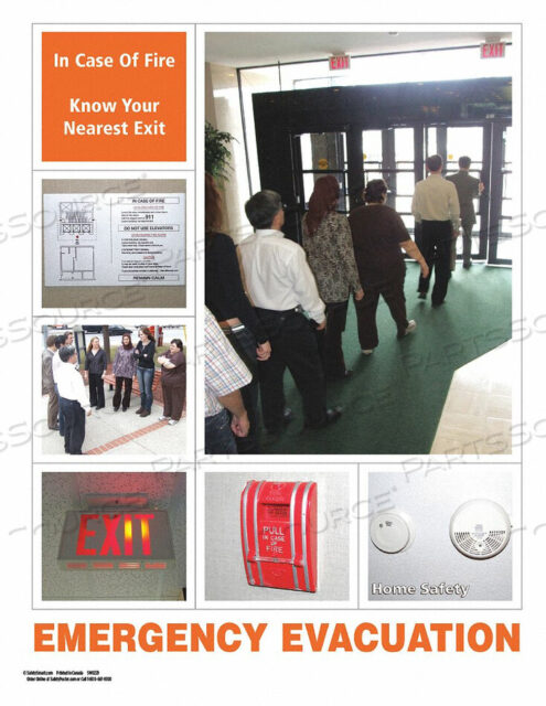 OEM#: SW0229ПЛАКАТ ПО БЕЗОПАСНОСТИ В СЛУЧАЕ ПОЖАРА ЗНАЙТЕ EN от SafetyPoster