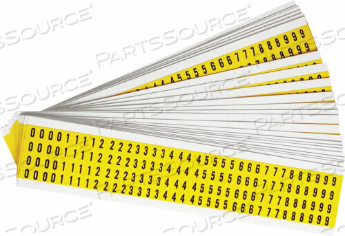 OEM#: 3400-# ЭТИКЕТКА НОМЕР КОМПЛЕКТА 0- 9 BLK/YLLW 3/8 H PK25 от Brady Americas