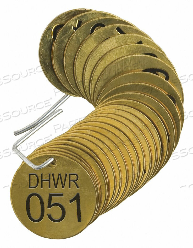 OEM#: 87313НОМЕРНОЙ БИРКИ ЛАТУННЫЙ DHWR 051-075 PK25 от Brady Americas