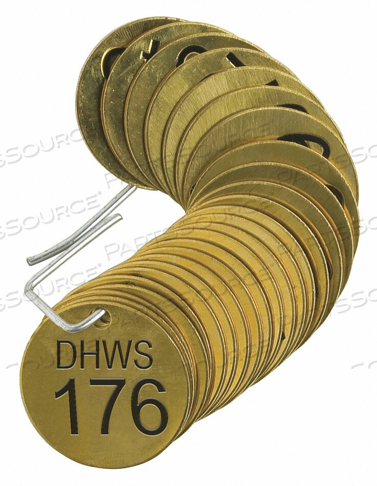 OEM#: 87358НОМЕРНОЙ БИРКИ ЛАТУНЬ DHWS 176-200 PK25 от Brady Americas