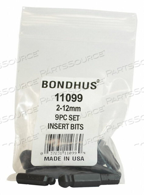 OEM#: 11099SET 9 BALLDRIVER INSERT BITS 2-12MM от Bondhus