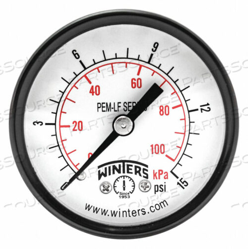 OEM#: PEM1429LFJ1387 МАНОМЕТР ДАВЛЕНИЯ 2 ДЮЙМА ОТ 0 ДО 15 PSI от Winters Instruments