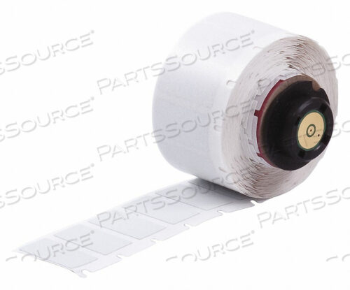 LABEL SILVER POLYESTER 1/2 IN L