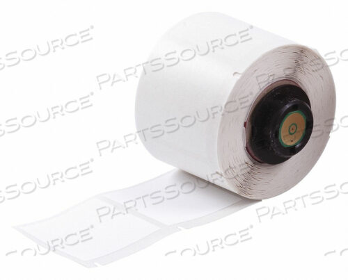 LABEL WHITE POLYESTER 1-1/2 IN W