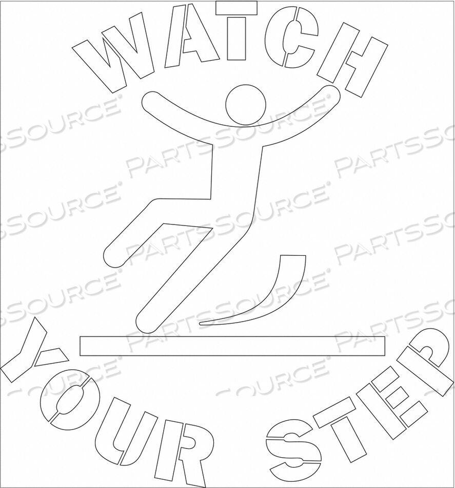 OEM#: Y623756ТРАФАРЕТ ДЛЯ ПОЛА WATCH YOUR STEP POLY от Electromark