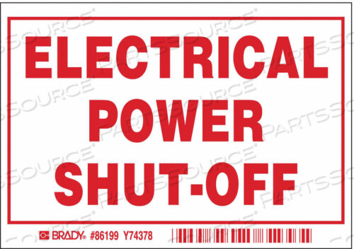 OEM#: 86199ЭТИКЕТКА МАШИНЫ/ОБОРУДОВАНИЯ НА АНГЛИЙСКОМ ЯЗЫКЕ PK5 от Brady Americas