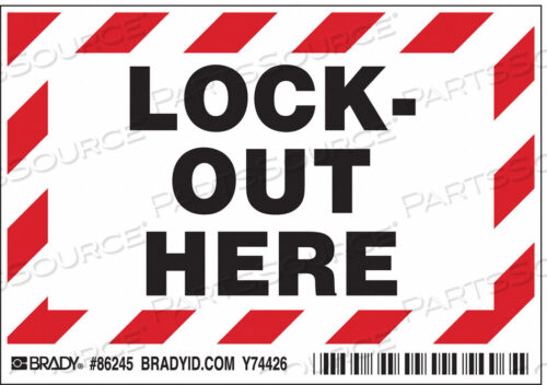 OEM#: 86245ЭТИКЕТКА МАШИНЫ/ОБОРУДОВАНИЯ НА АНГЛИЙСКОМ ЯЗЫКЕ PK5 от Brady Americas