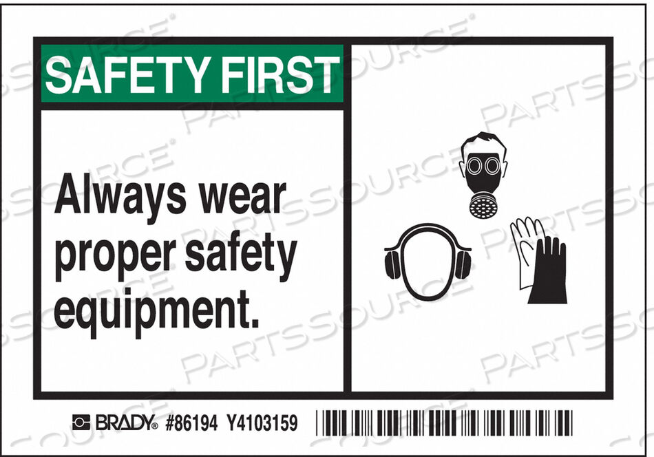 OEM#: 86194ИНСТРУКЦИЯ ПО ТЕХНИКЕ БЕЗОПАСНОСТИ 3-1/2 ДЮЙМА H PK5 от Brady Americas