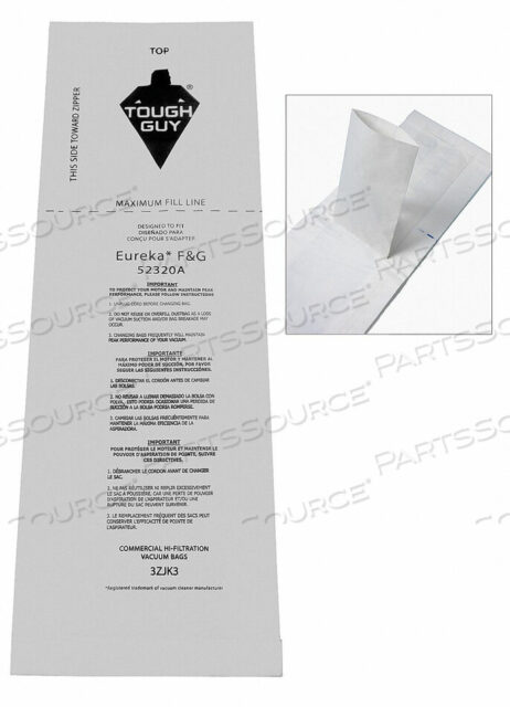 OEM#: 3ZJK3ВАКУУМНЫЙ БУМАЖНЫЙ ПАКЕТ ОДНОСЛОЙНЫЙ МНОГОРАЗОВЫЙ PK10 от Tough Guy