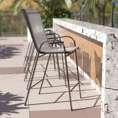 OEM#: 4-JJ-092H-GR-GG4 УПАКОВКА СЕРЫХ БАРНЫХ СТУЛЬЕВ СЕРИИ BRAZOS С МАТЕРИАЛОМ FLEX COMFORT И МЕТАЛЛИЧЕСКОЙ РАМКОЙ от Flash Furniture