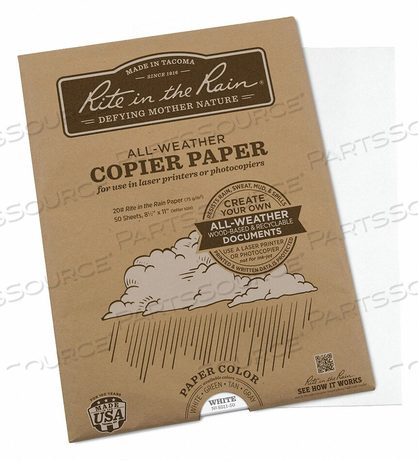 OEM#: 8511-50LASER PAPER 8-1/2 X 11 PK50 от Rite In The Rain