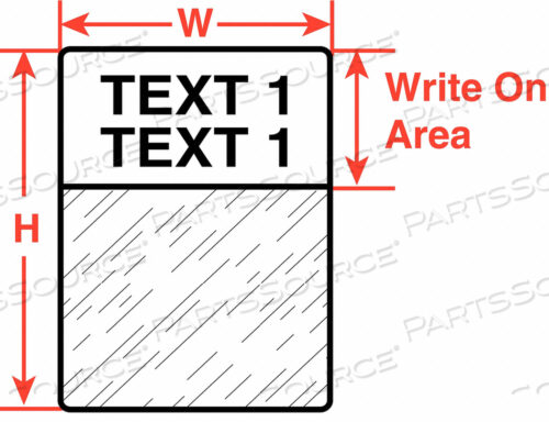 THERMAL LABEL 1-1/2 IN L X 3/4 IN W