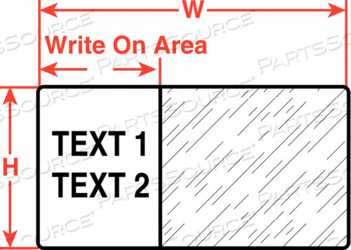 ТЕРМОЭТИКЕТКА 1/2 ДЮЙМА ДЛИНА X 2-13/64 ДЮЙМА ШИРИНА