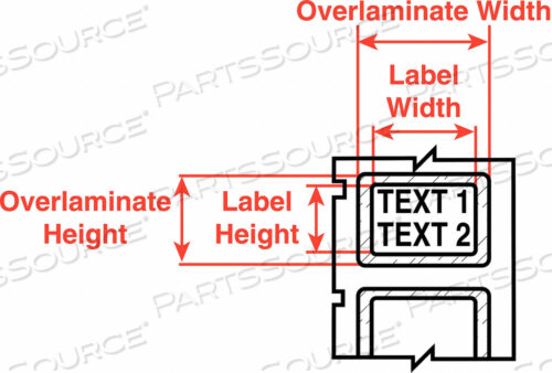 ТЕРМОЭТИКЕТКА 1/2 ДЮЙМА ДЛ X 1 ДЮЙМ ШИРИНЫ