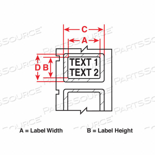 ТЕРМОЭТИКЕТКА 1-1/4 ДЮЙМА ДЛ X 2-3/4 ДЮЙМА ШИРИНЫ