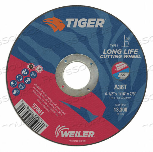 OEM#: 57061CW 4-1/2 X 1/16 X 7/8 A60T ТИП 1 от Tiger