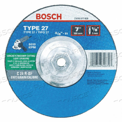 OEM#: CG27LM45037347X41282X41463TYPE27ШЛИФОВАЛЬНАЯ РЕЗКА от Bosch Tools