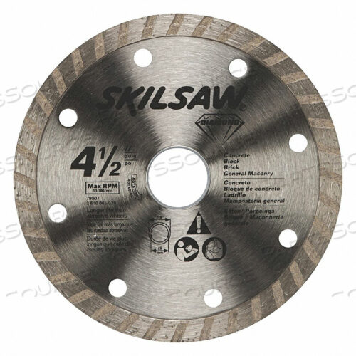 OEM#: 79507CDIAMOND SAW BLADE ДИАМЕТР ПОЛОТНА 4-1/2 ДЮЙМА от Skil