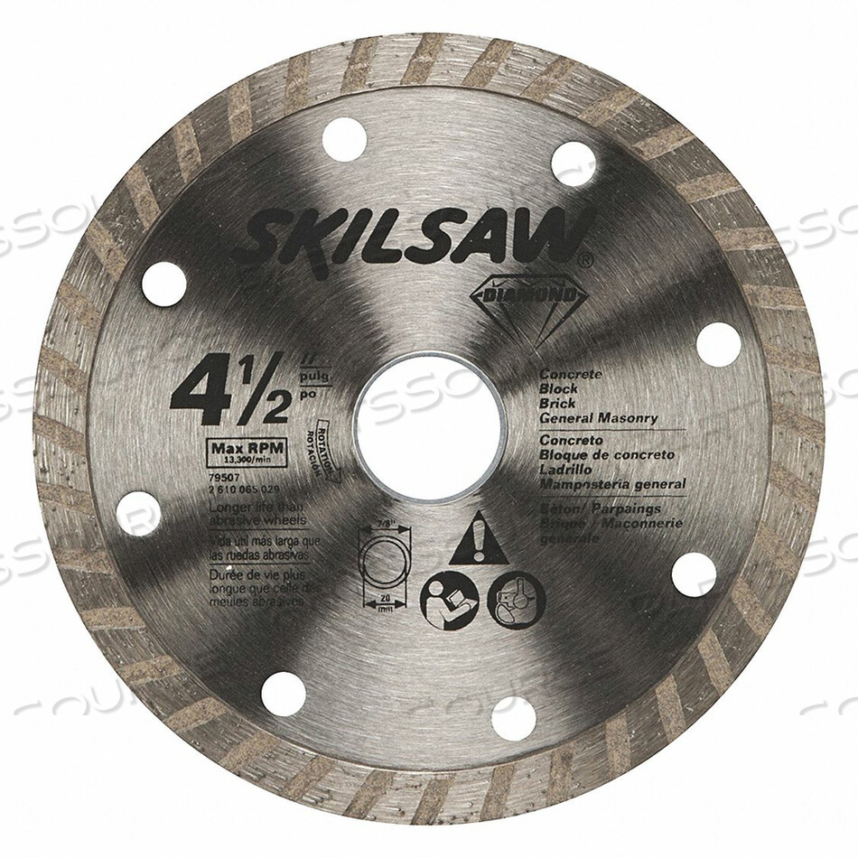 OEM#: 79507CDIAMOND SAW BLADE ДИАМЕТР ПОЛОТНА 4-1/2 ДЮЙМА от Skil