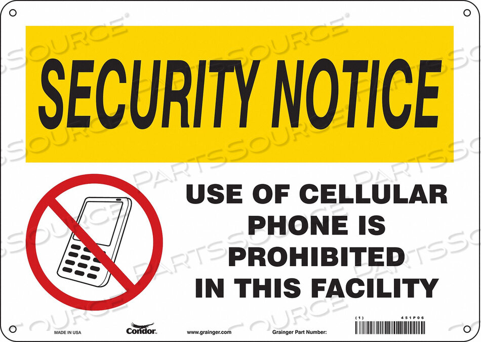 OEM#: 451P06SIGN CELL PHONE 14 W 10 H 0.055 THICK от Condor