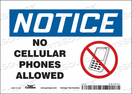 OEM#: 451P31SIGN CELL PHONE 7 W 5 H 0.004 THICK от Condor