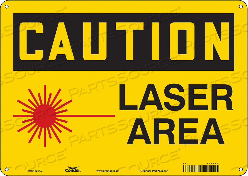 OEM#: 451P85LASER WARNING 14 W 10 H 0.032 THICK от Condor