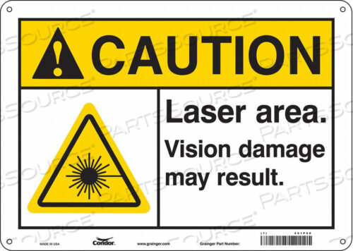 OEM#: 451P98LASER WARNING 14 W 10 H 0.032 THICK от Condor