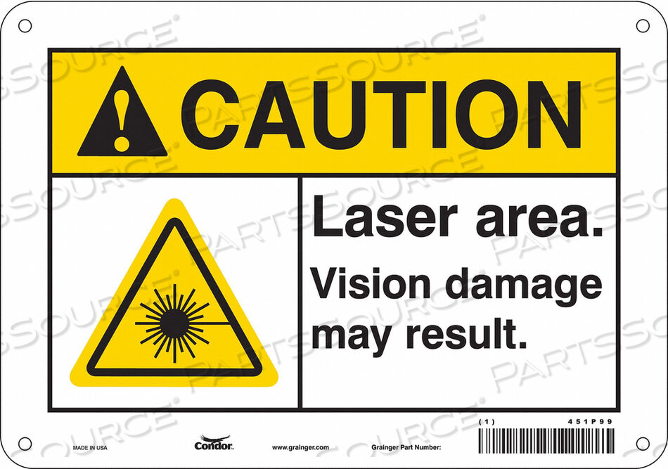 OEM#: 451P99LASER WARNING 10 W 7 H 0.055 THICK от Condor