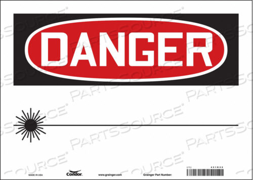 OEM#: 451R22LASER WARNING 14 W 10 H 0.004 THICK от Condor
