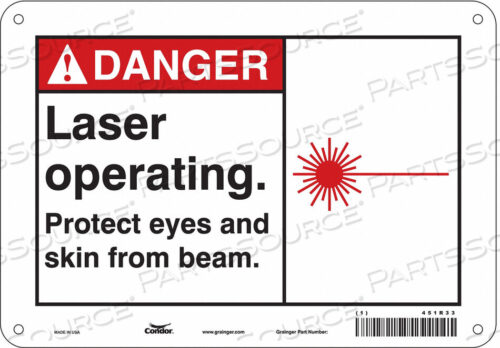 OEM#: 451R33LASER WARNING 10 W 7 H 0.055 THICK от Condor