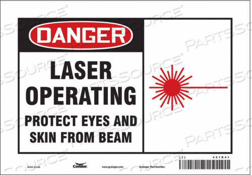 OEM#: 451R41LASER WARNING 10 W 7 H 0.004 THICK от Condor