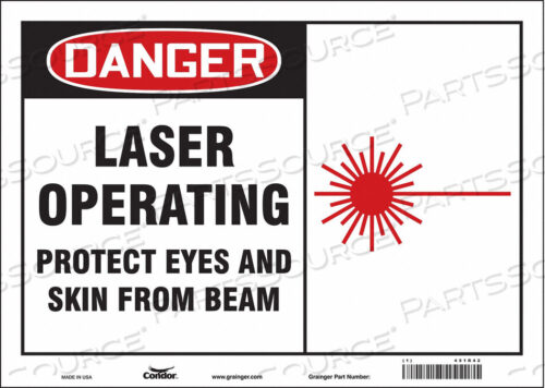 OEM#: 451R42LASER WARNING 14 W 10 H 0.004 THICK от Condor