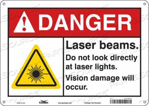 OEM#: 451R58LASER WARNING 14 W 10 H 0.055 THICK от Condor