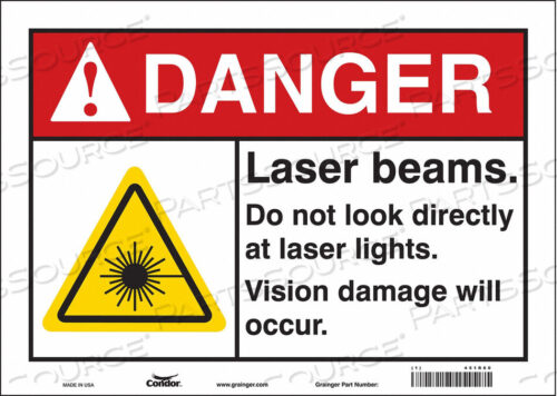 OEM#: 451R60LASER WARNING 14 W 10 H 0.004 THICK от Condor