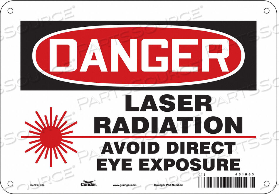 OEM#: 451R63LASER WARNING 10 W 7 H 0.055 THICK от Condor