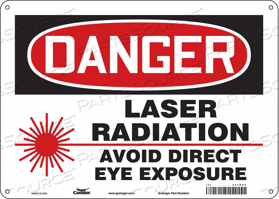 OEM#: 451R64LASER WARNING 14 W 10 H 0.055 THICK от Condor