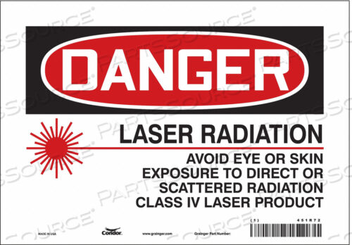 OEM#: 451R72LASER WARNING 10 W 7 H 0.004 THICK от Condor