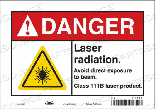 OEM#: 451R84LASER WARNING 10 W 7 H 0.004 THICK от Condor