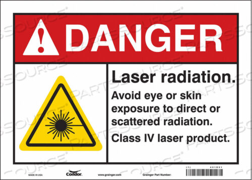 OEM#: 451R91LASER WARNING 14 W 10 H 0.004 THICK от Condor