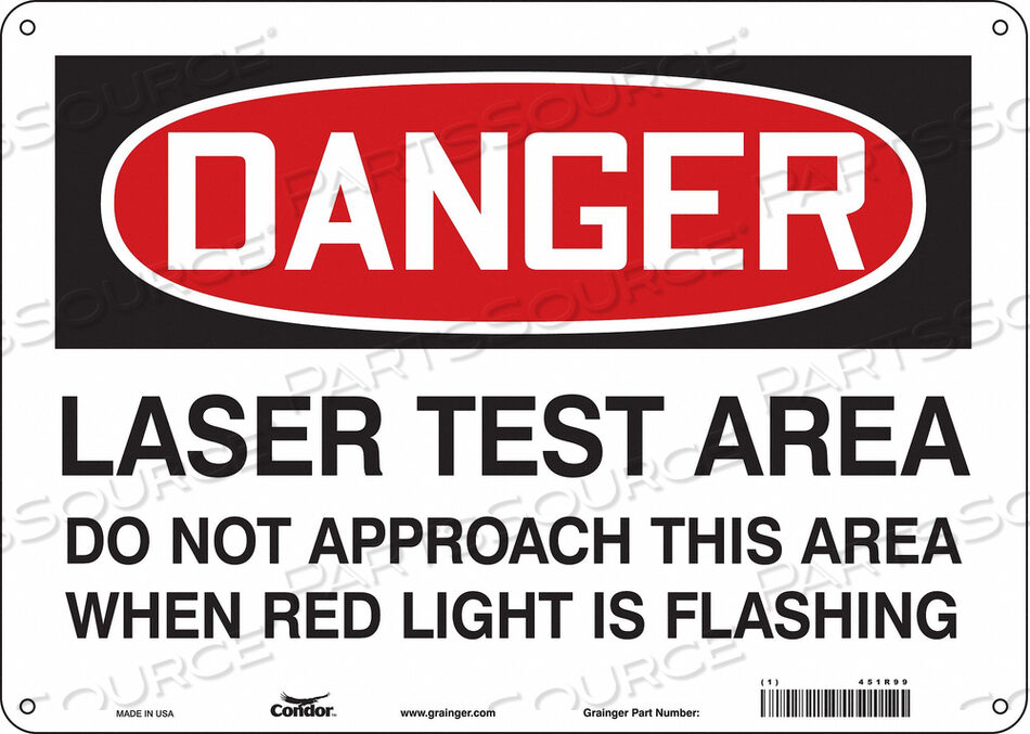 OEM#: 451R99LASER WARNING 14 W 10 H 0.032 THICK от Condor