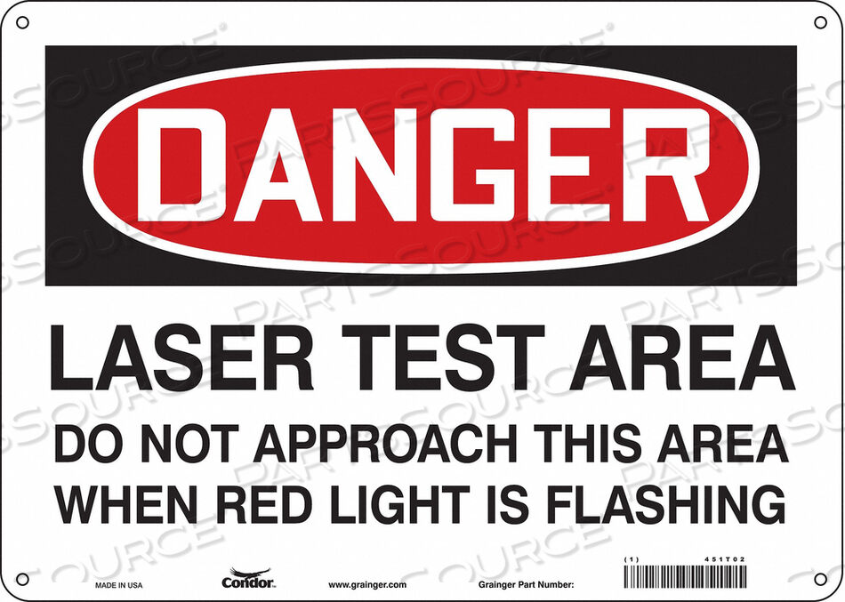 OEM#: 451T02LASER WARNING 14 W 10 H 0.055 THICK от Condor