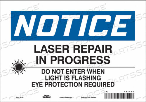 OEM#: 451T27LASER WARNING 10 W 7 H 0.004 THICK от Condor